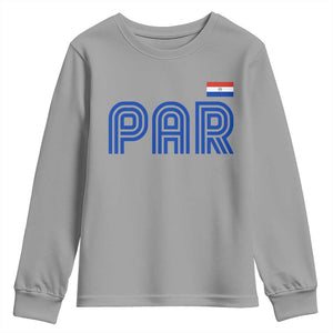 Vintage Paraguay Youth Sweatshirt Retro Typography Patriotic Paraguayan Pride Flag Graphic TS10 Sport Gray Print Your Wear