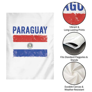 Vintage Paraguay Flag Distressed Paraguayan Pride Patriotic Soccer Fan Graphic Garden Flag TS10 Print Your Wear