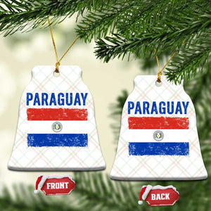 Vintage Paraguay Flag Distressed Paraguayan Pride Patriotic Soccer Fan Graphic Ceramic Ornament TS10 Print Your Wear