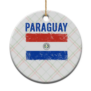 Vintage Paraguay Flag Distressed Paraguayan Pride Patriotic Soccer Fan Graphic Ceramic Ornament TS10 1pc Christmas Plaid Print Your Wear