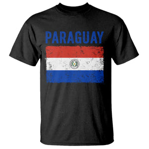 Vintage Paraguay Flag Distressed Paraguayan Pride Patriotic Soccer Fan Graphic T Shirt TS10 Black Print Your Wear