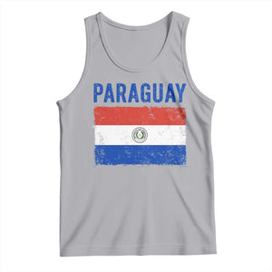 Vintage Paraguay Flag Distressed Paraguayan Pride Patriotic Soccer Fan Graphic Tank Top TS10 Athletic Heather Print Your Wear
