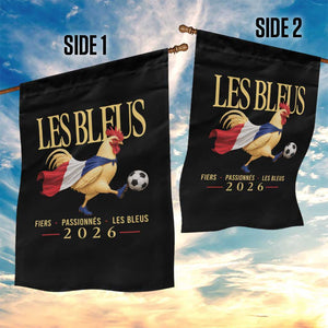 Les Bleus 2026 France Soccer Garden Flag Rooster Wearing French Flag Patriotic Football Fan Graphic TS10 Print Your Wear