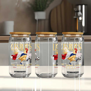 Les Bleus 2026 France Soccer Glass Can Rooster Wearing French Flag Patriotic Football Fan Graphic TS10 Print Your Wear