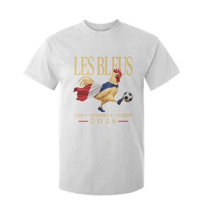 Les Bleus 2026 France Soccer T Shirt For Kid Rooster Wearing French Flag Patriotic Football Fan Graphic TS10 White Print Your Wear