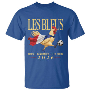 Les Bleus 2026 France Soccer T Shirt Rooster Wearing French Flag Patriotic Football Fan Graphic TS10 Royal Blue Print Your Wear