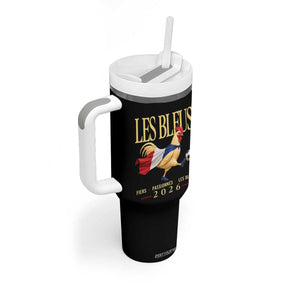 Les Bleus 2026 France Soccer Tumbler With Handle Rooster Wearing French Flag Patriotic Football Fan Graphic TS10 Print Your Wear
