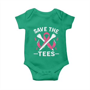 Breast Cancer Awareness Pink Ribbon Golf Baby Onesie Funny Save The Tees TS10 Irish Green Print Your Wear