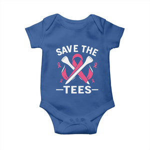 Breast Cancer Awareness Pink Ribbon Golf Baby Onesie Funny Save The Tees TS10 Royal Blue Print Your Wear