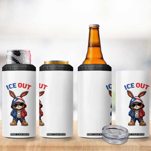 Cool Bunny Ice Out 4 in 1 Can Cooler Tumbler Puerto Rican Flag Hoodie Outfit Vibes Boricua TS10 Print Your Wear