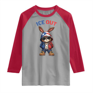 Cool Bunny Ice Out Raglan Shirt Puerto Rican Flag Hoodie Outfit Vibes Boricua TS10 Sport Gray Red Print Your Wear