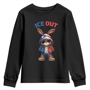 Cool Bunny Ice Out Youth Sweatshirt Puerto Rican Flag Hoodie Outfit Vibes Boricua TS10 Black Print Your Wear