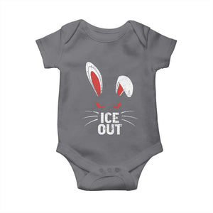 Bunny Ice Out Baby Onesie Resist FDT Anti Immigration Enforcement TS10 Charcoal Print Your Wear