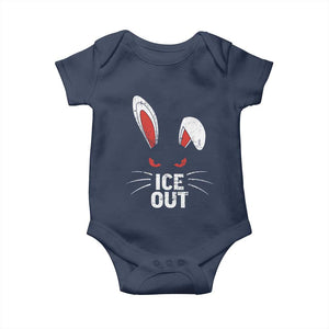 Bunny Ice Out Baby Onesie Resist FDT Anti Immigration Enforcement TS10 Navy Print Your Wear