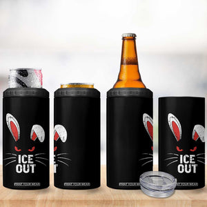 Bunny Ice Out 4 in 1 Can Cooler Tumbler Resist FDT Anti Immigration Enforcement TS10 Print Your Wear