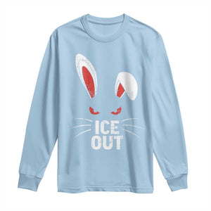 Bunny Ice Out Long Sleeve Shirt Resist FDT Anti Immigration Enforcement TS10 Light Blue Print Your Wear