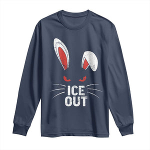 Bunny Ice Out Long Sleeve Shirt Resist FDT Anti Immigration Enforcement TS10 Navy Print Your Wear