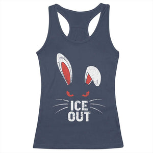 Bunny Ice Out Racerback Tank Top Resist FDT Anti Immigration Enforcement TS10 Navy Print Your Wear