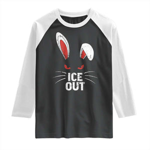 Bunny Ice Out Raglan Shirt Resist FDT Anti Immigration Enforcement TS10 Black White Print Your Wear