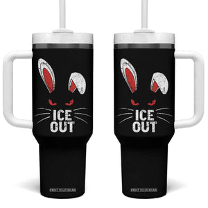 Bunny Ice Out Tumbler With Handle Resist FDT Anti Immigration Enforcement TS10 One Size: 40 oz Black Print Your Wear