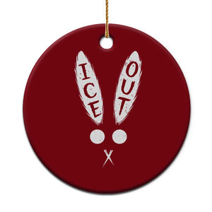 Bunny Bad Ice Out Ceramic Ornament Rabbit FDT Anti Immigration Enforcement TS10 1pc Red Print Your Wear