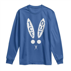 Bunny Bad Ice Out Long Sleeve Shirt Rabbit FDT Anti Immigration Enforcement TS10 Royal Blue Print Your Wear