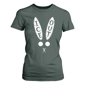 Bunny Bad Ice Out T Shirt For Women Rabbit FDT Anti Immigration Enforcement TS10 Dark Forest Green Print Your Wear