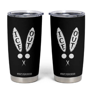 Bunny Bad Ice Out Tumbler Cup Rabbit FDT Anti Immigration Enforcement TS10 Black Print Your Wear