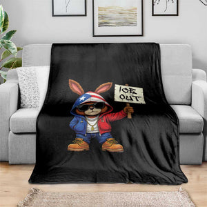 Bunny Ice Out Throw Blanket Protest Equality Puerto Rican Flag Hoodie TS10 Print Your Wear