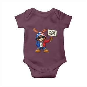 Bunny Ice Out Baby Onesie Protest Equality Puerto Rican Flag Hoodie TS10 Maroon Print Your Wear
