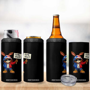 Bunny Ice Out 4 in 1 Can Cooler Tumbler Protest Equality Puerto Rican Flag Hoodie TS10 Print Your Wear