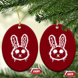 Cool Bunny Ice Out Ceramic Ornament Graffiti Style Rabbit FDT Anti Immigration Enforcement TS10 Print Your Wear