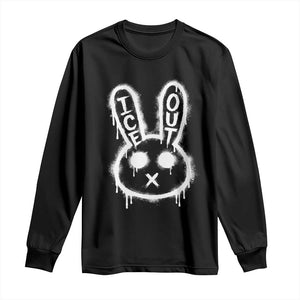Cool Bunny Ice Out Long Sleeve Shirt Graffiti Style Rabbit FDT Anti Immigration Enforcement TS10 Black Print Your Wear