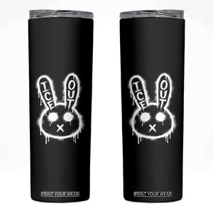 Cool Bunny Ice Out Skinny Tumbler Graffiti Style Rabbit FDT Anti Immigration Enforcement TS10 Black Print Your Wear