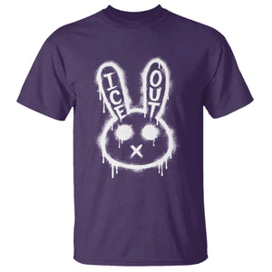 Cool Bunny Ice Out T Shirt Graffiti Style Rabbit FDT Anti Immigration Enforcement TS10 Purple Print Your Wear