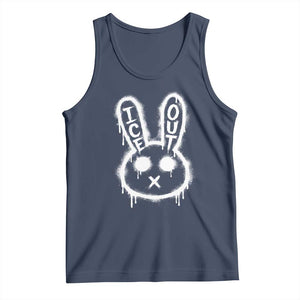 Cool Bunny Ice Out Tank Top Graffiti Style Rabbit FDT Anti Immigration Enforcement TS10 Navy Print Your Wear