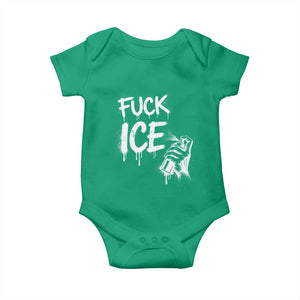 Fck Ice Baby Onesie Vintage Graffiti No Human is Illegal TS10 Irish Green Print Your Wear