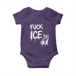 Fck Ice Baby Onesie Vintage Graffiti No Human is Illegal TS10 Purple Print Your Wear