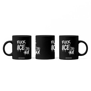 Fck Ice Coffee Mug Vintage Graffiti No Human is Illegal TS10 Print Your Wear
