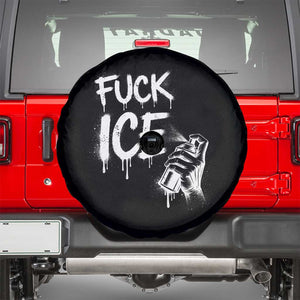 Fck Ice Spare Tire Cover Vintage Graffiti No Human is Illegal TS10 Black Print Your Wear