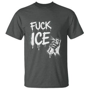 Fck Ice T Shirt Vintage Graffiti No Human is Illegal TS10 Dark Heather Print Your Wear