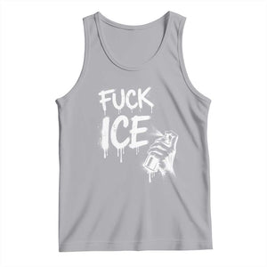 Fck Ice Tank Top Vintage Graffiti No Human is Illegal TS10 Athletic Heather Print Your Wear