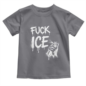 Fck Ice Toddler T Shirt Vintage Graffiti No Human is Illegal TS10 Charcoal Print Your Wear