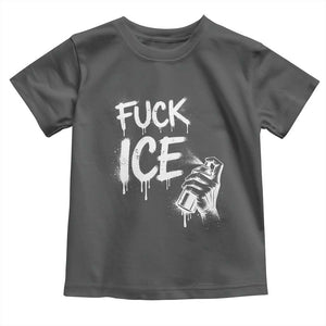 Fck Ice Toddler T Shirt Vintage Graffiti No Human is Illegal TS10 Dark Heather Print Your Wear