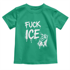 Fck Ice Toddler T Shirt Vintage Graffiti No Human is Illegal TS10 Irish Green Print Your Wear