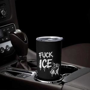Fck Ice Tumbler Cup Vintage Graffiti No Human is Illegal TS10 Print Your Wear