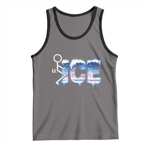 Fck Ice Tank Top Sarcastic Immigration Protest TS10 Deep Heather Black Print Your Wear