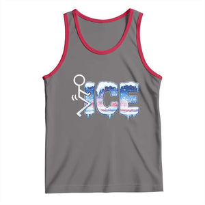 Fck Ice Tank Top Sarcastic Immigration Protest TS10 Deep Heather Red Print Your Wear
