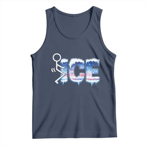 Fck Ice Tank Top Sarcastic Immigration Protest TS10 Navy Print Your Wear