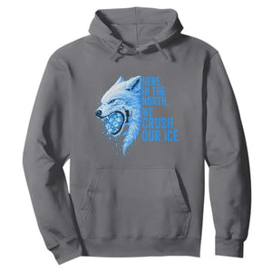 Crush Ice Hoodie Wolf Human Rights Protest TS10 Charcoal Print Your Wear